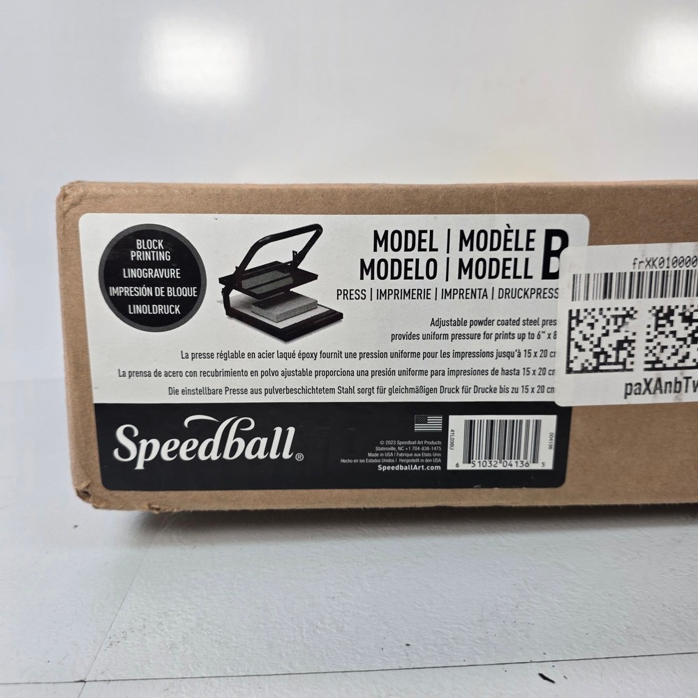 Speedball Model B Block Printing Press Black Steel Linocut Woodblock 411036U